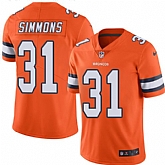 Nike Men & Women & Youth Broncos 31 Justin Simmons Orange Color Rush Limited Jersey,baseball caps,new era cap wholesale,wholesale hats